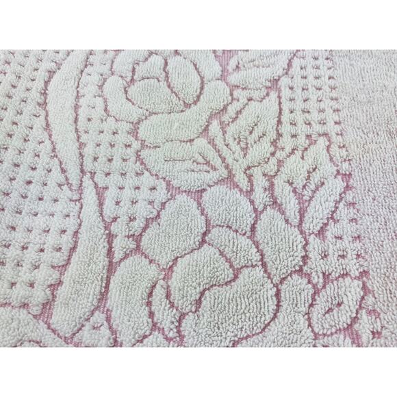 Set 2 Vintage Fieldcrest Bath Towels Pink Flowers Howard Kaplan's French Country - Picture 8 of 16